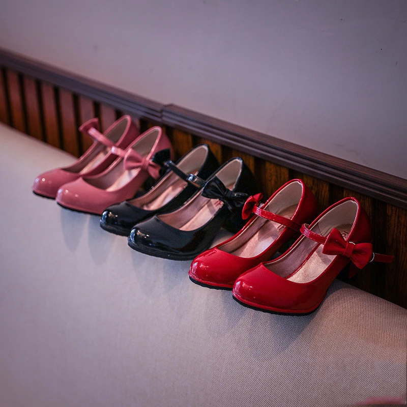 Лидер продаж, детская обувь принцессы на высоком каблуке, Корейская версия