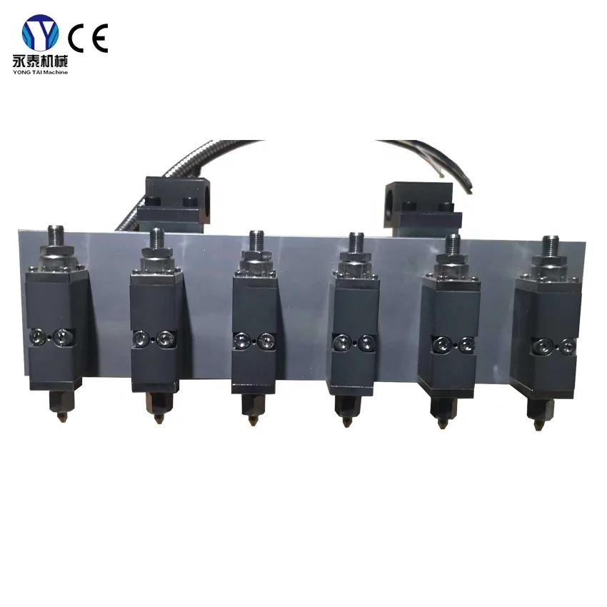 6 головок машина для горячего жидкого клея автоматическая свежая Сертификация dot/ленты горячего расплава клея пушка