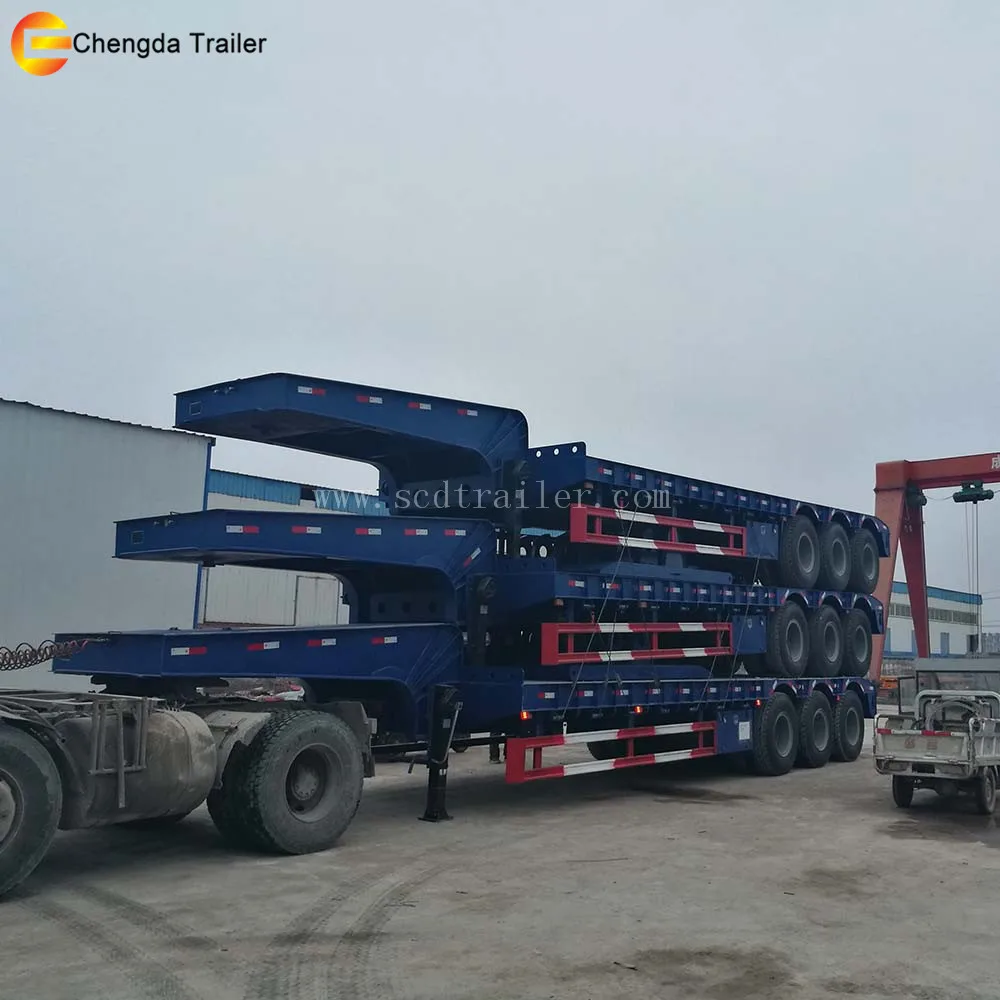 Usado Venda imperdível de fábrica chinesa tri-eixos 60 ton 100 ton Caminhão  rebaixado semi-reboque em Xangai, Xangai, China