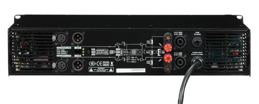 DC4 Professional 4-Channel Amplifier - 400W RMS Per Channel, up to 1600W Bridged