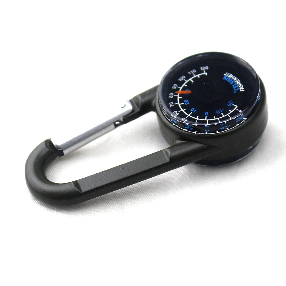 Carabiner Compass + Thermometer - Black – Bradley Mountain