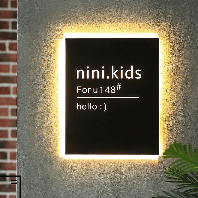 Targa Personalizzata Per Numero Civico Con Luminescenza Notturna - Taglio Laser Acrilico/alluminio, Nero 30x15cm