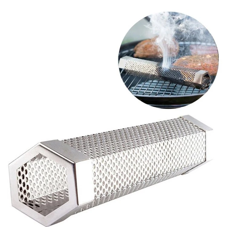 12 Inch Barbecue Pellet Smoker Tube Stainless Steel Hexagon Smoking