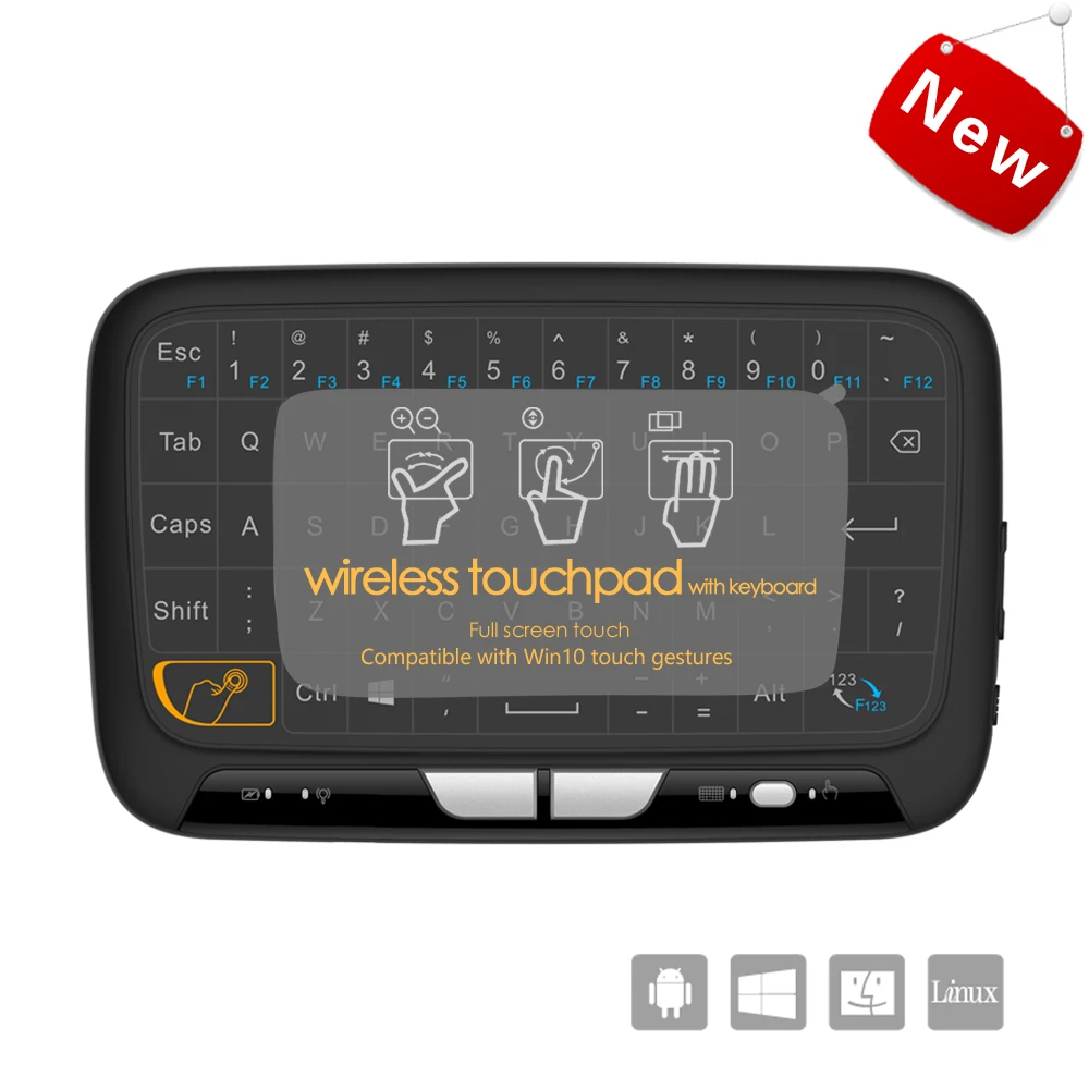 
 Новая беспроводная мини-клавиатура 2020 H18 2,4G с тачпадом air mouse  