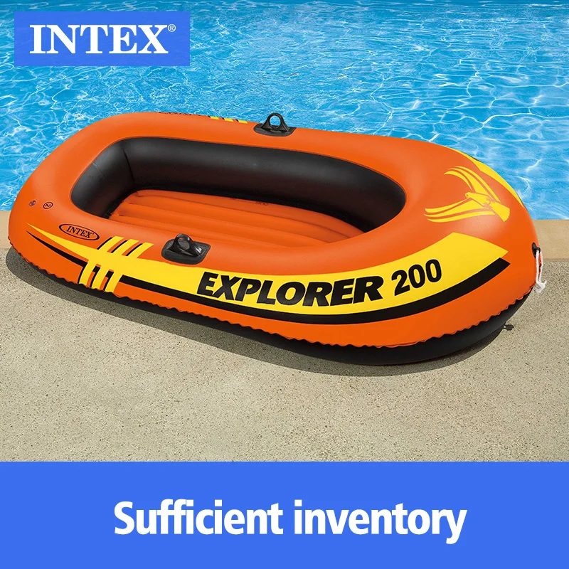 INTEX 58331 Portable Folding Inflatable Boat Set for Lakes