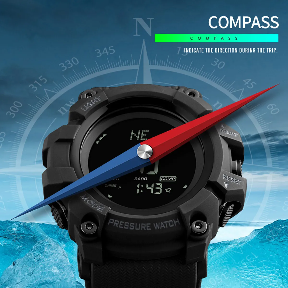 altimeter thermometer compass watch