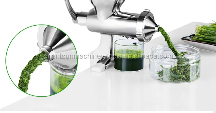 Orient Sun Factory Sale Full Stainless Steel Slow Cold Press Manual  Wheatgrass Juicer