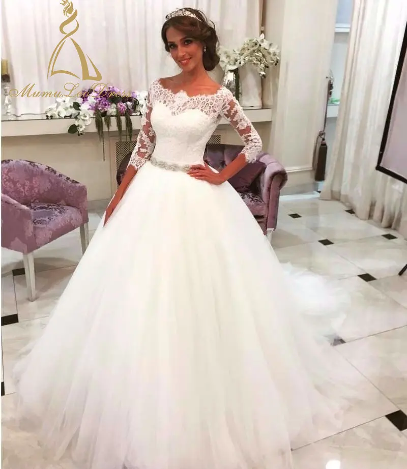 portrait neckline wedding dress