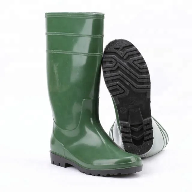 dark green rain boots