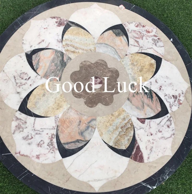 Round marble medallion, floor Medallion, waterjet marble pattern design