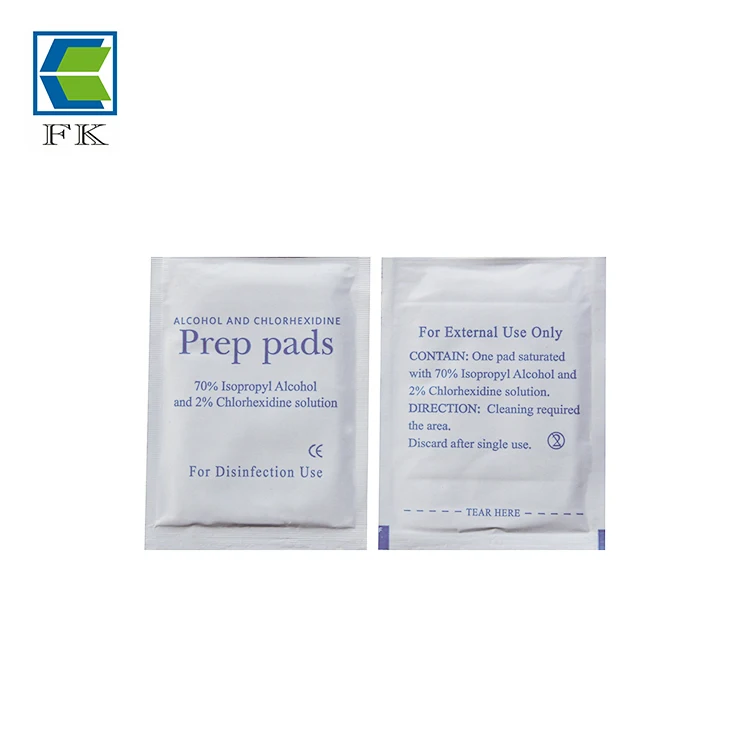 
Antiseptic Alcohol Prep Pad With 2% CHG And 70% Alcohol 