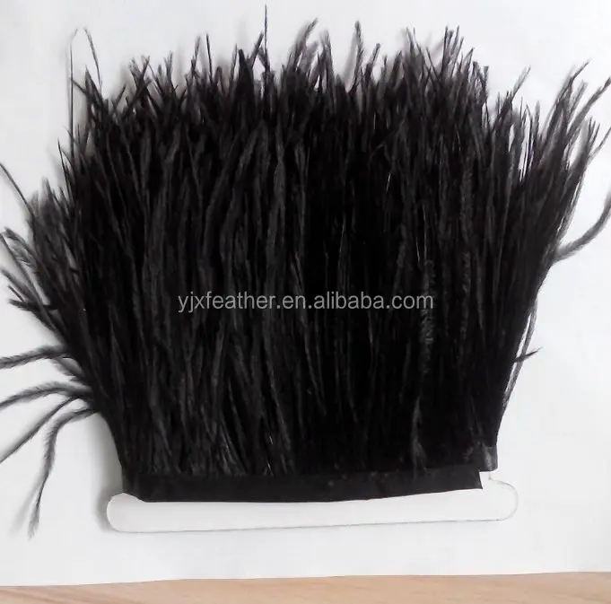 cheapest ostrich feather trim black ostrich
