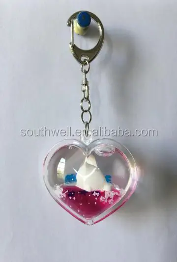 I Love Heart Whippets Clear Plastic Heart Shaped Key Ring New 