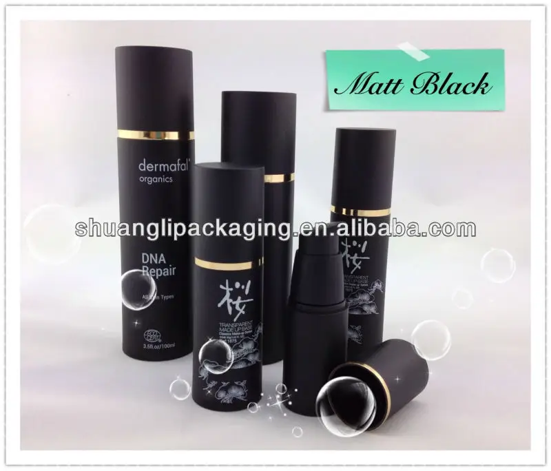 100ml Plastic Airless Pump For Skin Care And Cosmetics Matte Black Buy Airless Pump 100ml Plastic Bottle Matte Black Bottle Product On Alibaba Com