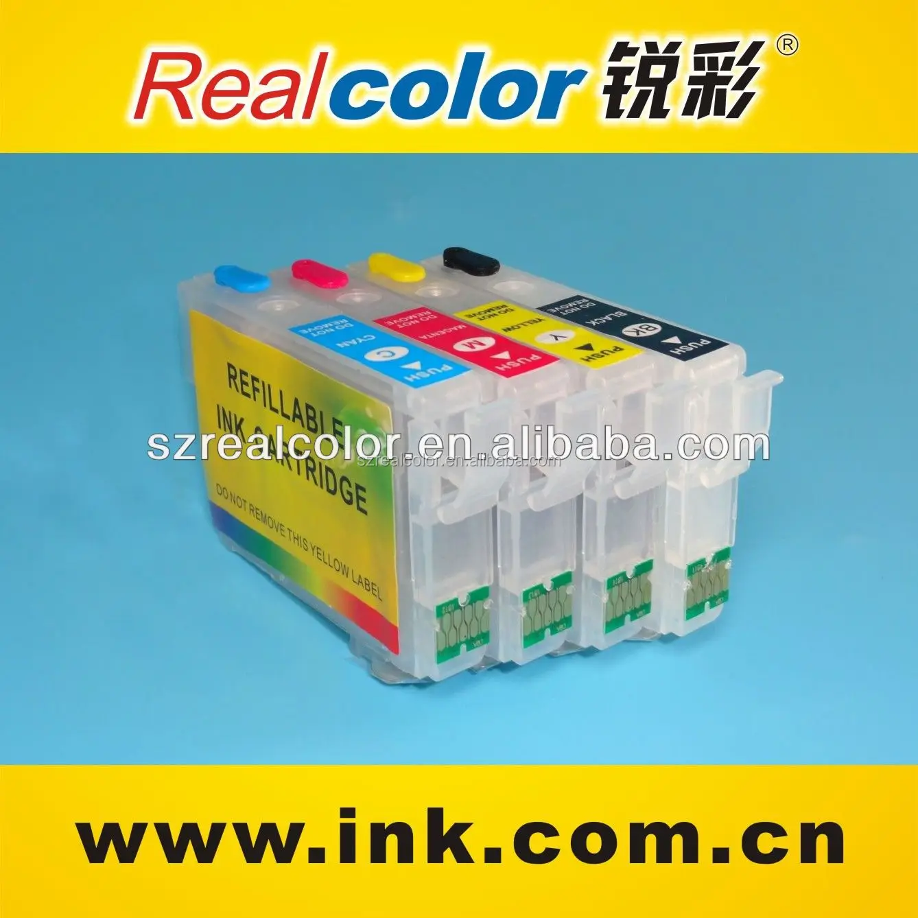 Cartuchos Rellenables para Epson C65 Autoreseteables Kit con Tintas -  Infotinta ®