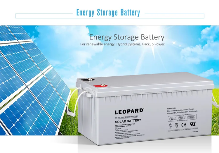 Leopard Brand Agm Solar Deep Cycle Battery 12v 200ah