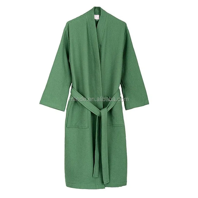 men's cotton waffle weave robe