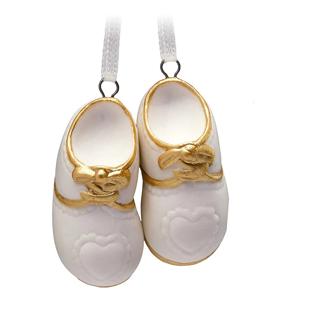 porcelain baby shoe ornament