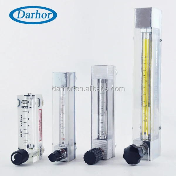 DK800 High Accuracy Small Flow Rate 100LPH Glass Tube Flow Meter for Air Hydrogen H2