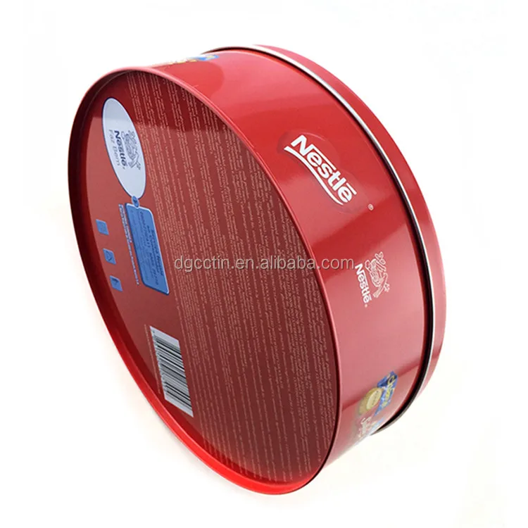 Изысканный и прекрасный круглые конфеты железный ящик, шоколад железный ящик, пустой железный ящик