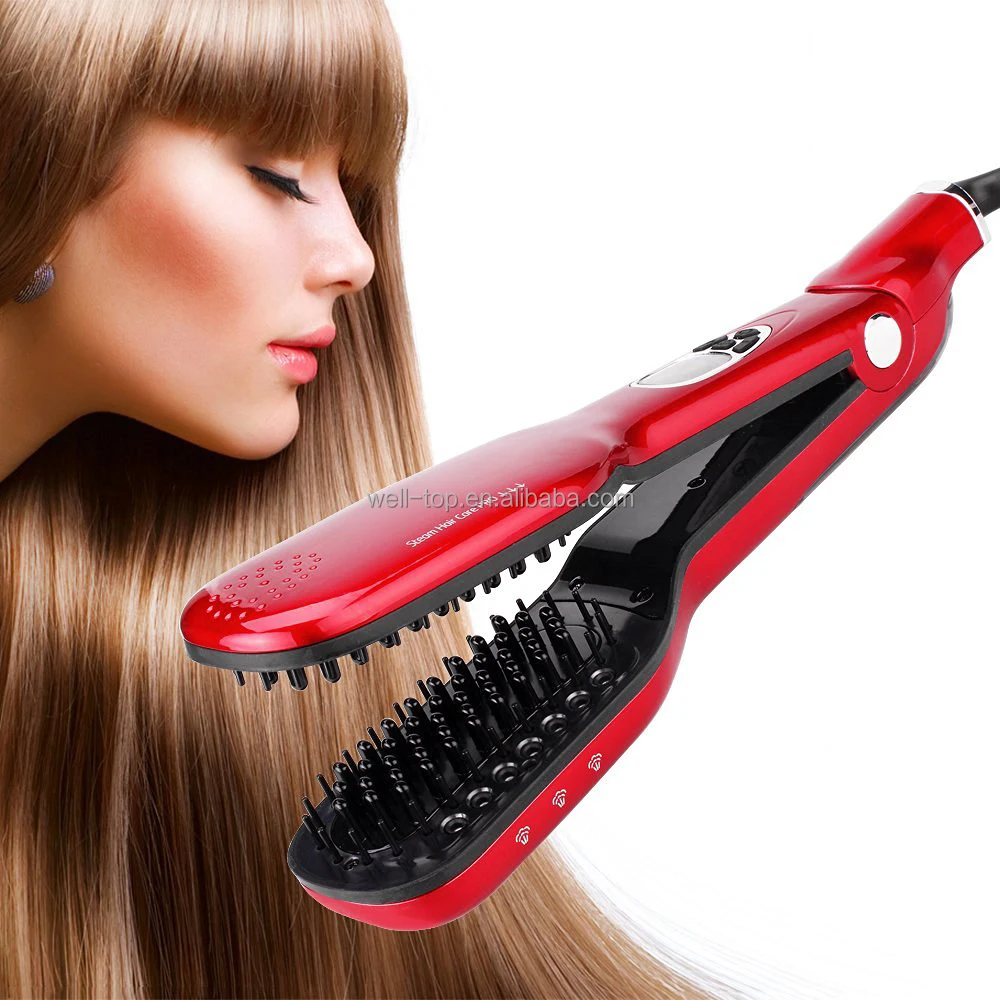 Amazon.com: Perfecter Plancha de pelo de hierro plano y cepillo redondo  caliente – Cepillo alisador de cabello 2 en 1 con controles digitales de  temperatura – Cepillo alisador de cabello iónico de