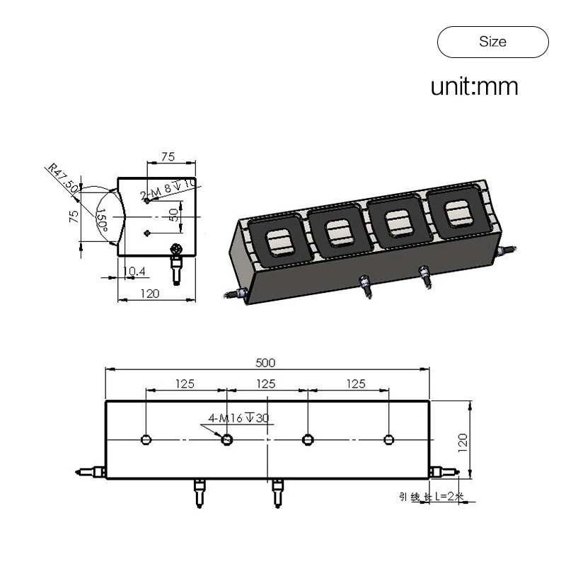 Custom Dc 48v Holding Force 180kg 200kg Rectangular Electromagnet
