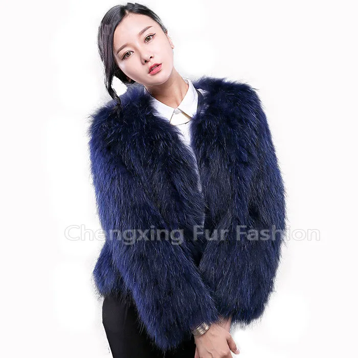 Western Windbreaker Raccoon Fur Jacket Double Breasted Regular Mink Fur  Coat Cool Girl Style With Belt
