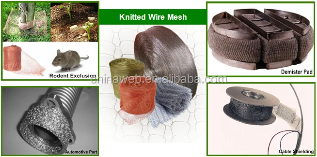 knitted wire mesh application