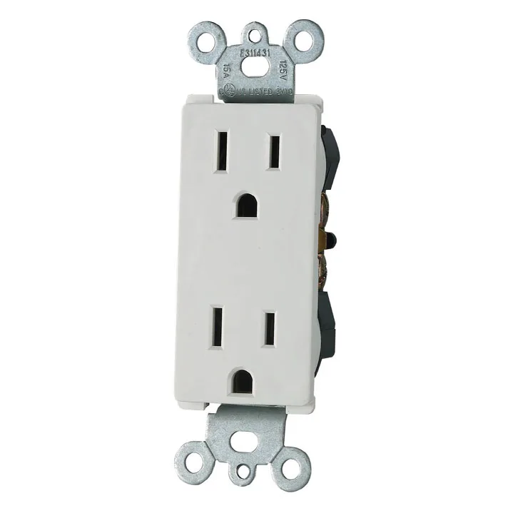 Electrical Outlet 15a 110v125v American Standard Decora Outlet Duplex Receptacle Outlet Socket