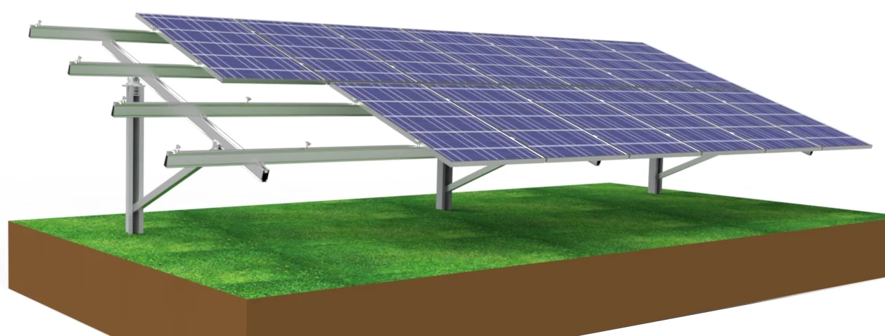 Single Pole Solar Panel Ground Pile Module Structure Mounting System ...