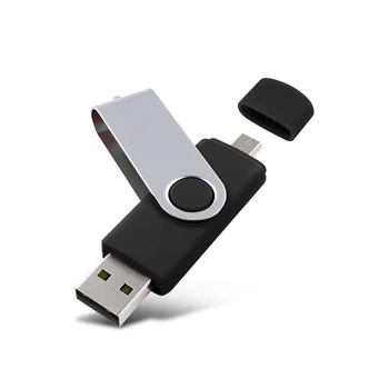 Best USB memory stick 8GB 16GB 32GB 64GB 2 in 1 metal OTG USB flash drive for Android