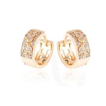 92579-Xuping Elegant Fine Jewelry 18 Carat Yellow Gold Earring For Women