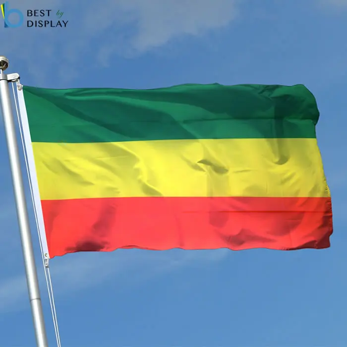 Bạn muốn tùy chỉnh kích thước cờ Ethiopia in của riêng bạn với chất liệu polyester chất lượng cao? Không có gì đơn giản hơn. Với chúng tôi, bạn chỉ cần lựa chọn kích thước và thiết kế của riêng bạn, và chúng tôi sẽ giúp bạn tạo ra một sản phẩm đẹp mắt và chất lượng cao để thể hiện niềm tự hào của bạn về đất nước Ethiopia.