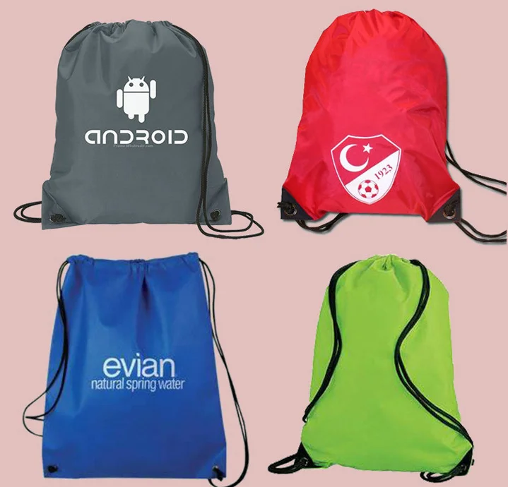 Customised 210D Polyester Drawstring Bag for Handbags Taobao Price China Supplier Cotton Handle Shopping Bags for Gifts