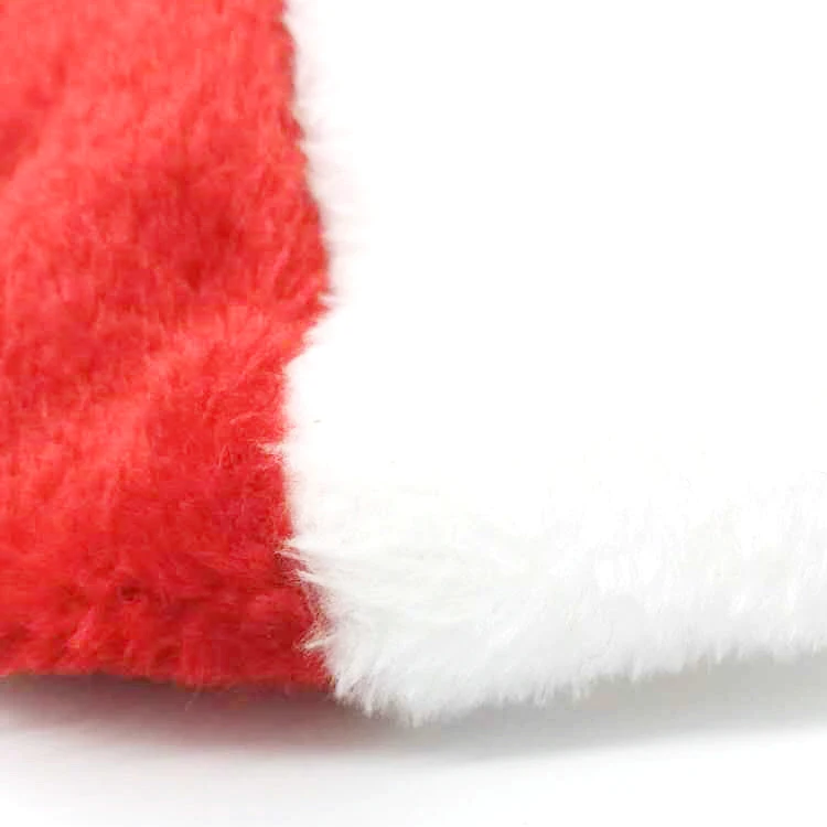 
 Фабричная ткань дизайн плюшевый мех красный цветной Бархат Детский Рождественский Санта-Клаус шляпа  