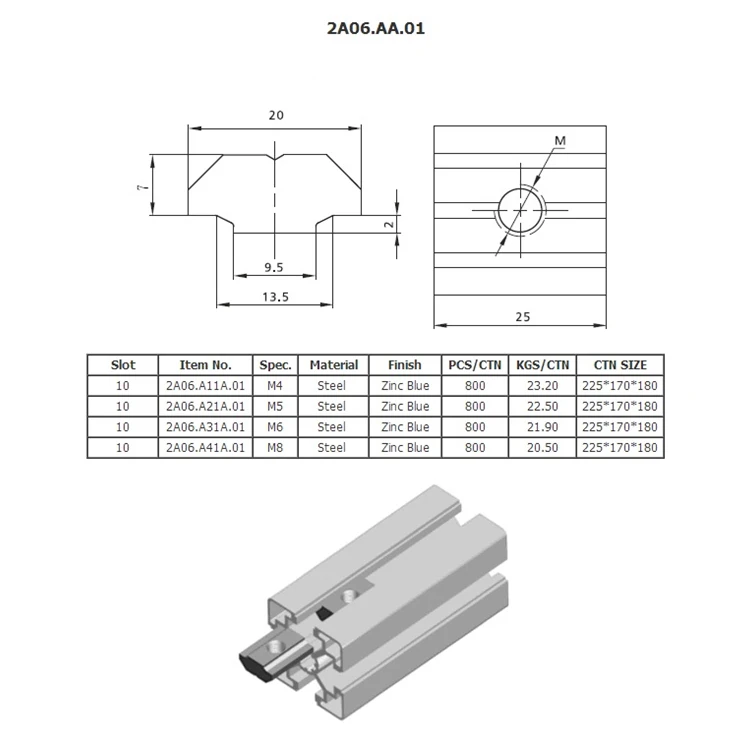 Industrial application T hammer head bolt installation