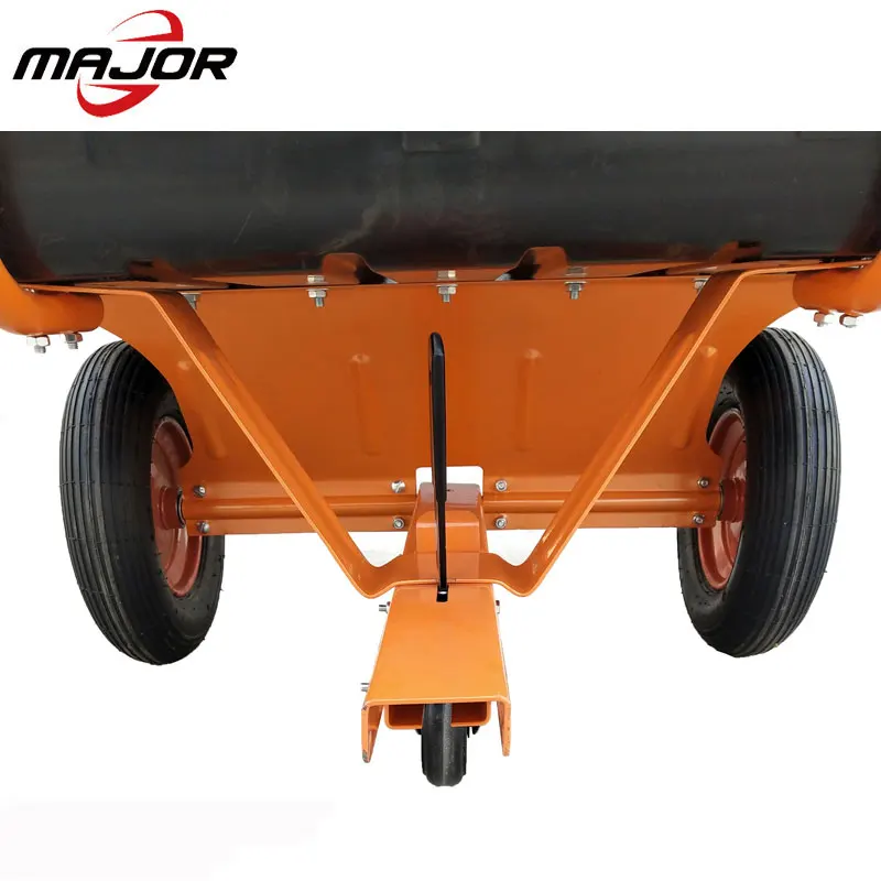 300L New HDPE Material POLY Tray Garden Cart Garden Rubbish Storage Bucket Lawn Mower Trailer Dump Cart Plastic Garden Cart