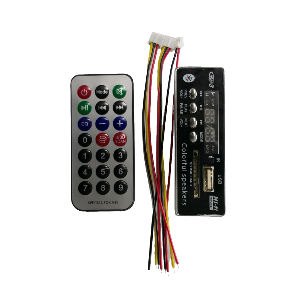 With SD MMC USB FM Bluetooth MP3 Decoder Module