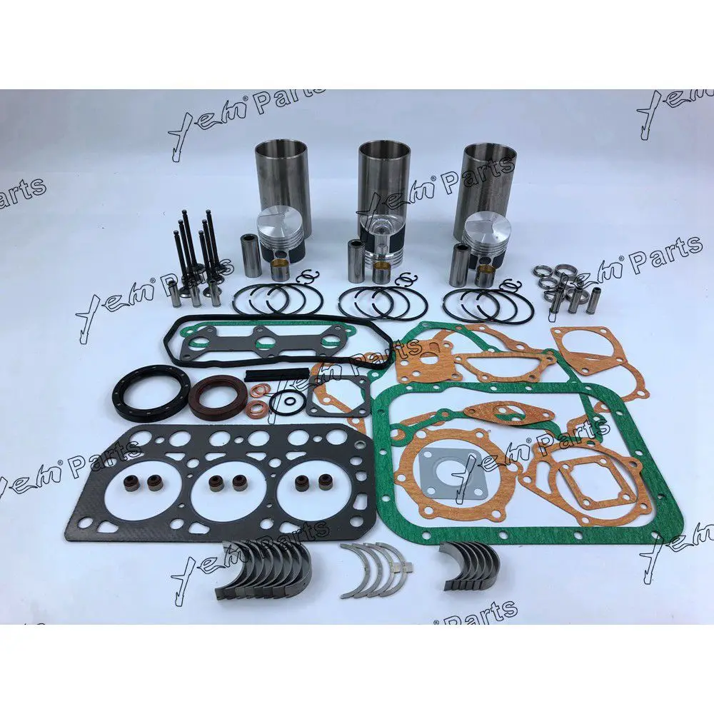 K3D Engine Overhaul Rebuild Kit With Gasket Set Engine Valves Main Connrod Bearing for Mitsubishi 3