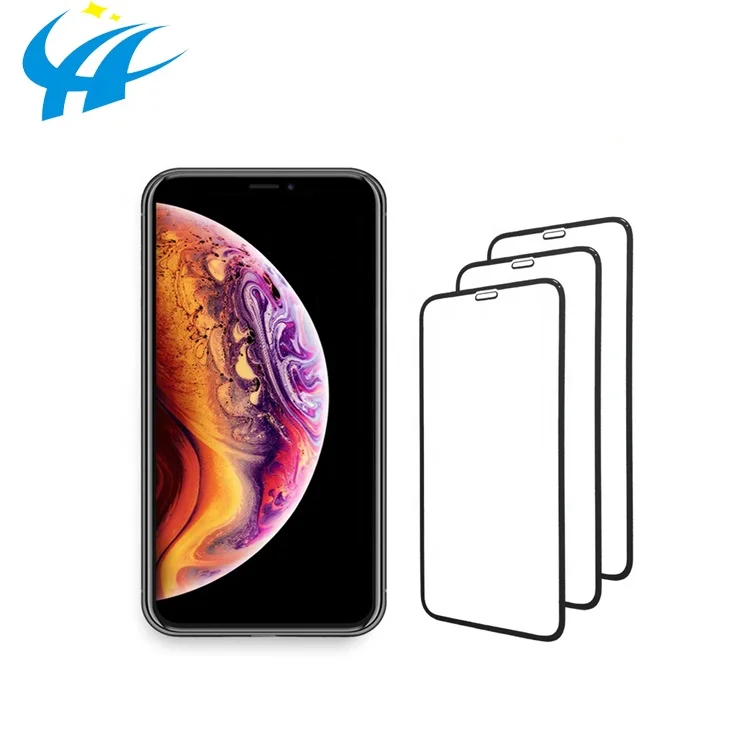 Толщина 0,3 мм 3d полное покрытие gorilla glass для iphone x real 3d изогнутый 9h