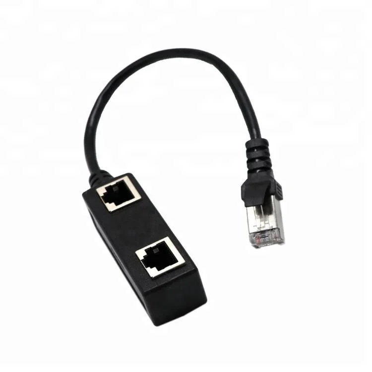 Leoie Splitter Ethernet RJ45 Cable Adapter 1 Male to 3 Female Port LAN Network Plug
