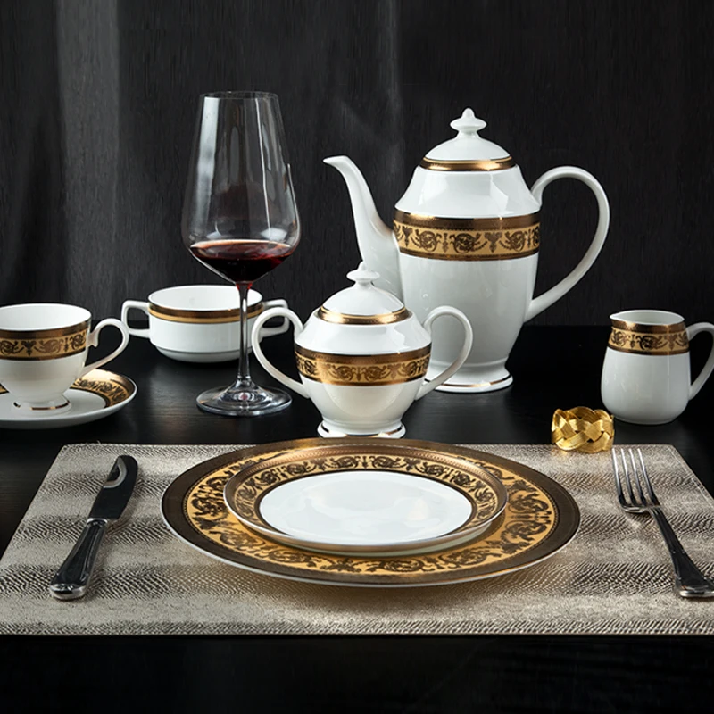 Source Hotel good ceramic luxury dinnerware sets luxury porcelain ceramic  high quality luxury porcelain dinner set on m.