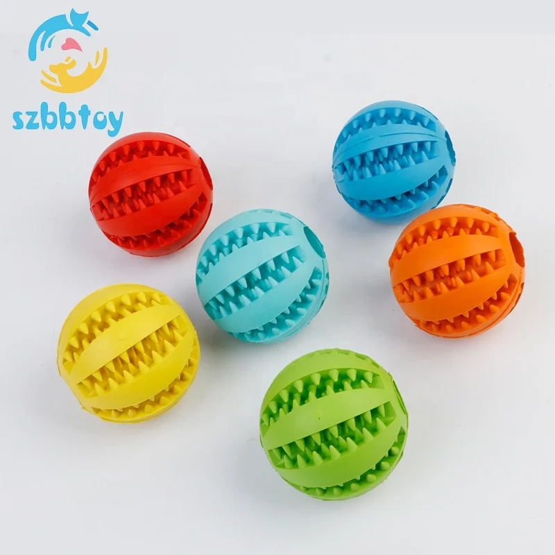 Hot Sell Rubber Pet Dog Chew Teething Ball Rubber Dog Toys Supplier