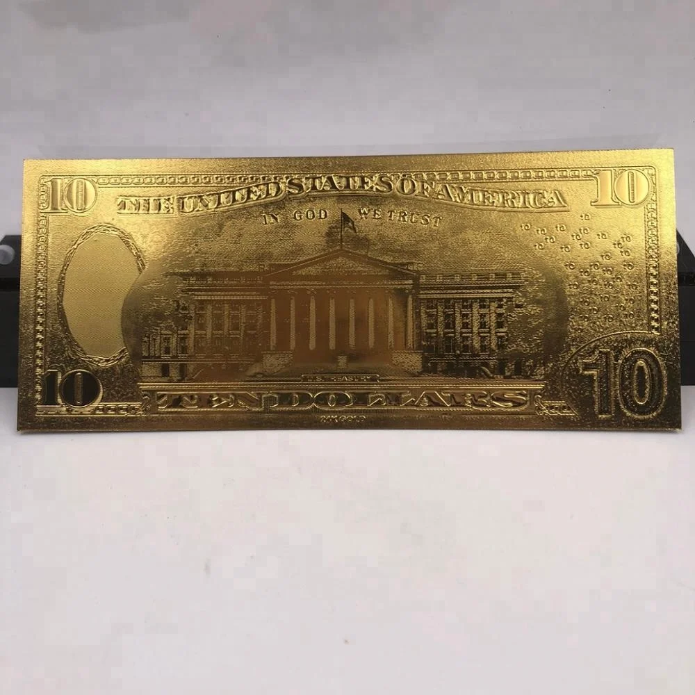 도매 골드 도금 USD 1 달러 지폐 가치 컬렉션