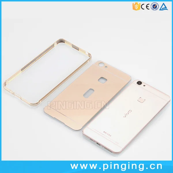 Luxury Metal Bumper Hard Pc Back case for vivo V3 X80 Lite V25 Y35 Y91 Y16  V23 Y22 Y21 T1 Y81 V9 Y93 Y33s Y20 Phone case Cover