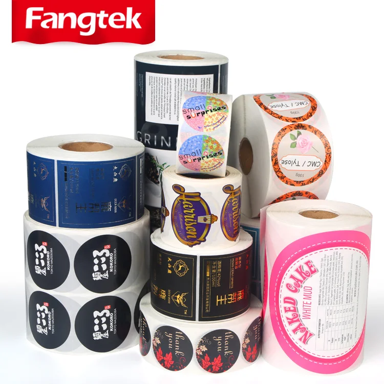 Printing Custom Adhesive logo Pizza Box Labels Stickers for Food Containers or Packaging