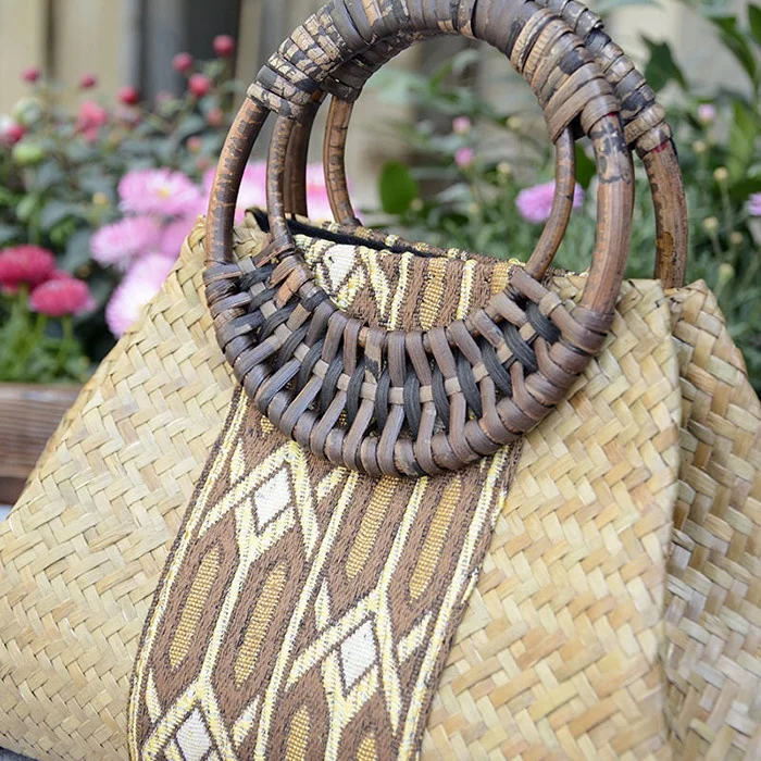 Straw shoulder tote sale