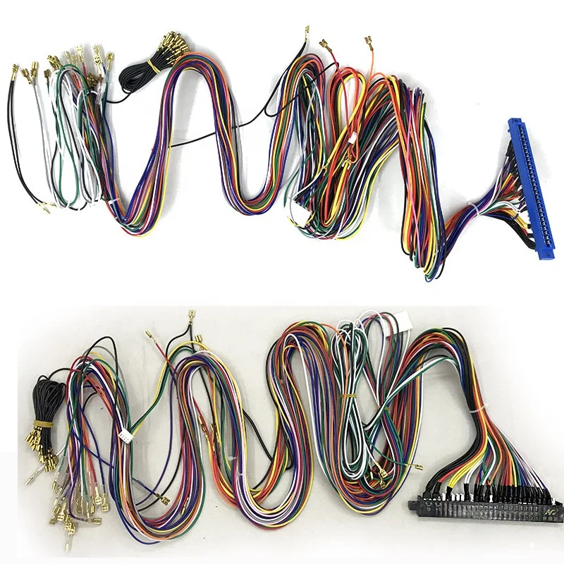 Customized Jamma 28 Pin with 5 6 Buttons  Jamma Harness Wire for Arcade Machine