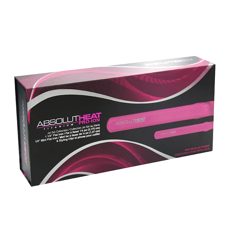 HC Packaging New Product Custom logo Luxury Flat Iron Hair Straightener Magnetic Packaging Box Wholesale