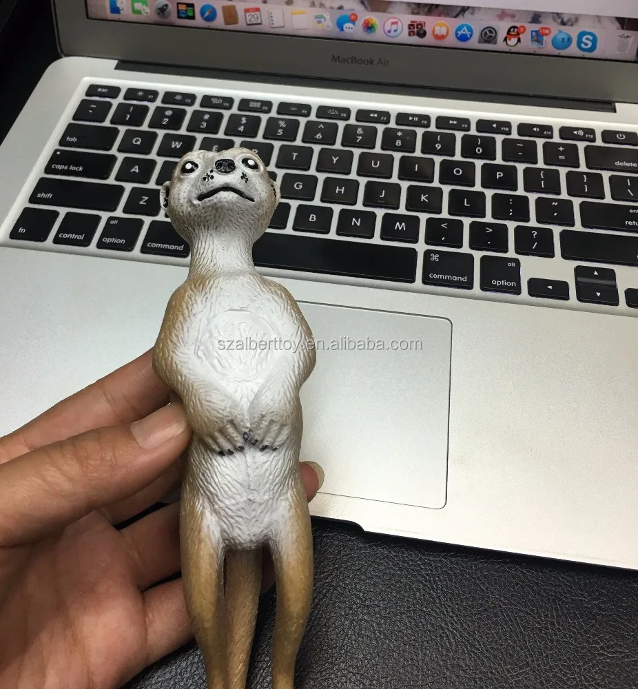Plastic Animal World Rubber Meerkat Creative Educational Anti-Anxiety Stress Relief Novelty Unisex Toys